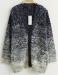 The gradient color art loose knit coat