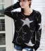 Sequins loose knit sweater