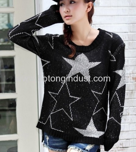 Sequins loose knit sweater