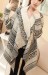 Folk style knit jacquard thickened long slv