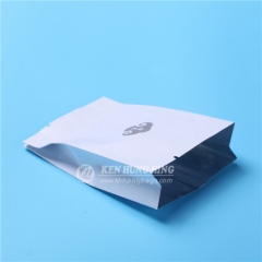White Kraft Paper Custom Tea Packaging Side Gusset Shape