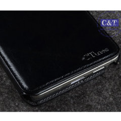 black stand PU folio leather cover for galaxy note3