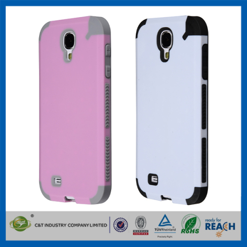 2 in 1 hybrid combo mobile phone case for samsung s4