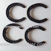 Black Q235 Steel / Iron / Rubber Horseshoes For Horses , U shaped