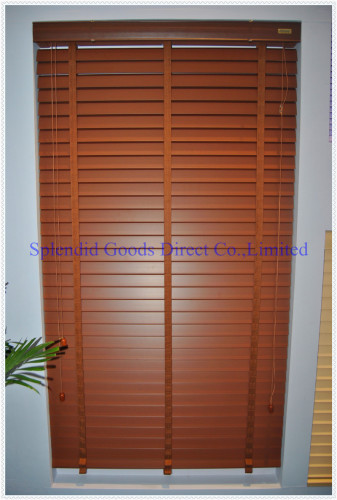 UV finished wooden blinds manufacturer in china 1.5''/35mm Timber Wood Blinds with Wand control Mechanism