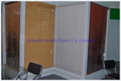 35mm slat ladder stringhigh profile metal headrail Cord cotrol white wood blind/window blinds