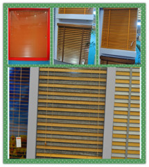Stained 50mm Basswood Window Wood Blinds venetian wooden blinds with ladder string