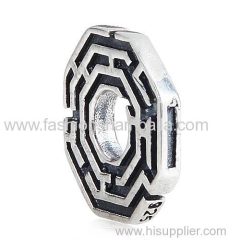 European Style Sterling Silver Labyrinth Beads