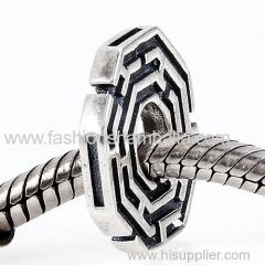 European Style Sterling Silver Labyrinth Beads