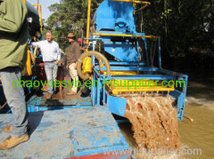 bucket chain gold sand dredging vessel