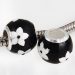 High Quality Sterling Silver Mystic Flower with Black and White Enamel Beads European Style