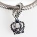 European Sterling Silver Dangle Noble Splendor Crown Charm for Bracelets or Necklaces