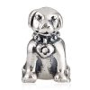 Sterling Silver Labrador with Clear Crystal Charm Beads