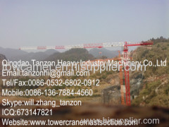 TCP7013-12 Topless Tower Crane With 70m Jib Length , Flat Top Tower Crane