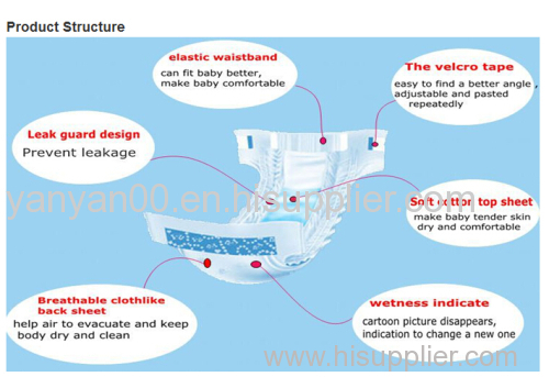 super care disposable embossing baby diaper