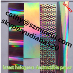 2014 the latest colorful hologram eggshell sticker shenzhen anti-counterfeiting
