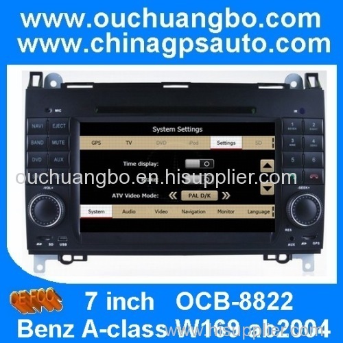 Ouchuangbo Car Radio consola central Multimedia Radio DVD Player for Mercedes Benz A-class W169 ab2004