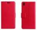 Xperia Z2 Lithchi PU Case With Stand , Sony Cell Phone Cases With Card holders