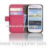 PU Soft Cover for Samsung Galaxy Leather Case for i8190 S3 mini Pink