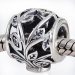 Fashion Sterling Silver Family Tree Charm Beads with Clear CZ Stone