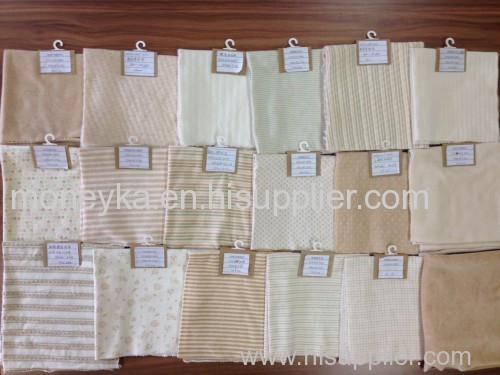 organic natural color cotton knitting fabric interlock mesh velour