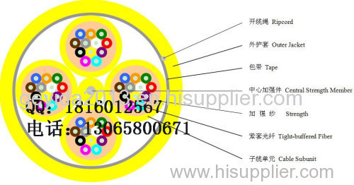 GJPFJH/GJPFJV-48A1/48 Core Indoor OM3 Multi-mode Distribution Fiber Optic Cable Manufacturer