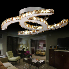 Modern fashion LED indoor crystal ceiling lighting for sale