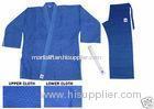 Blue V Neck judo garment reversible judo gi martial arts training equipment