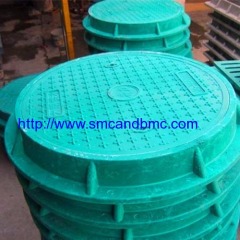 Sewage pipe inspection round BMC manhole cover