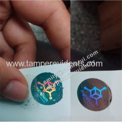 Custom one time use 3D&2D security hologram stickers with customized hologram logo and texts