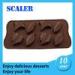 Multi Style Silicone Chocolate Mold free FDA / LFGB of leaf shape 215 * 108 * 20mm