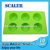 Silicone RTV green yellow 6 cups round cake mould 31 * 18 * 4cm for baking