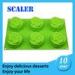 Custom Flexible Green yellow Rose Cake mold cookie with FDA LFGB