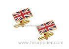 High Quality Uk Cufflink, Copper Enamel Cufflinks By Brass Stamped, Gold Plating