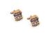 Copper, Zinc Alloy, Aluminum Cid Cufflink By Brass Stamped With Soft Enamel, Gold Plating