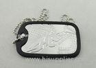 Aluminum Customizable Personalised Dog Tags For Men With Silicone Frame