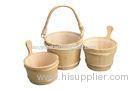 Steam Sauna Accessories Sauna Wooden Bucket And Spoon With Plastic Inner