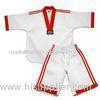 White Cotton Adult WTF Taekwondo Uniform Emboidery 110cm to 210cm