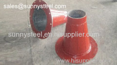 Ceramic Lined Reducer Pipe with flange