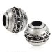 Fashion Sterling Silver Fast Lane Beads with Jet Austrian Crystal European Style Beads