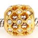 Wholesale Gold Plated Sterling Silver In the Spotlight Bead with Clear Austrian Crystal