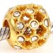 Wholesale Gold Plated Sterling Silver In the Spotlight Bead with Clear Austrian Crystal