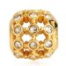 Wholesale Gold Plated Sterling Silver In the Spotlight Bead with Clear Austrian Crystal