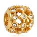 Wholesale Gold Plated Sterling Silver In the Spotlight Bead with Clear Austrian Crystal