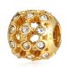 Wholesale Gold Plated Sterling Silver In the Spotlight Bead with Clear Austrian Crystal