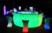 Custom Round Shape Anti-UV Plastic Glow Led Bar Counter Rechargeable