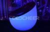 Contemporary LED Lighted Luminous Sofa Curved Chairs With Leather Cushion