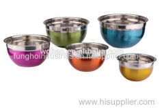 colourful stainless steel storage bowl with