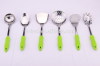 colorful stainless steel cookware tool set