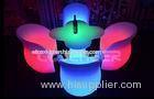 Flower Shape 16 Color rgb led coffee table and chairs nightclub bar furniture
